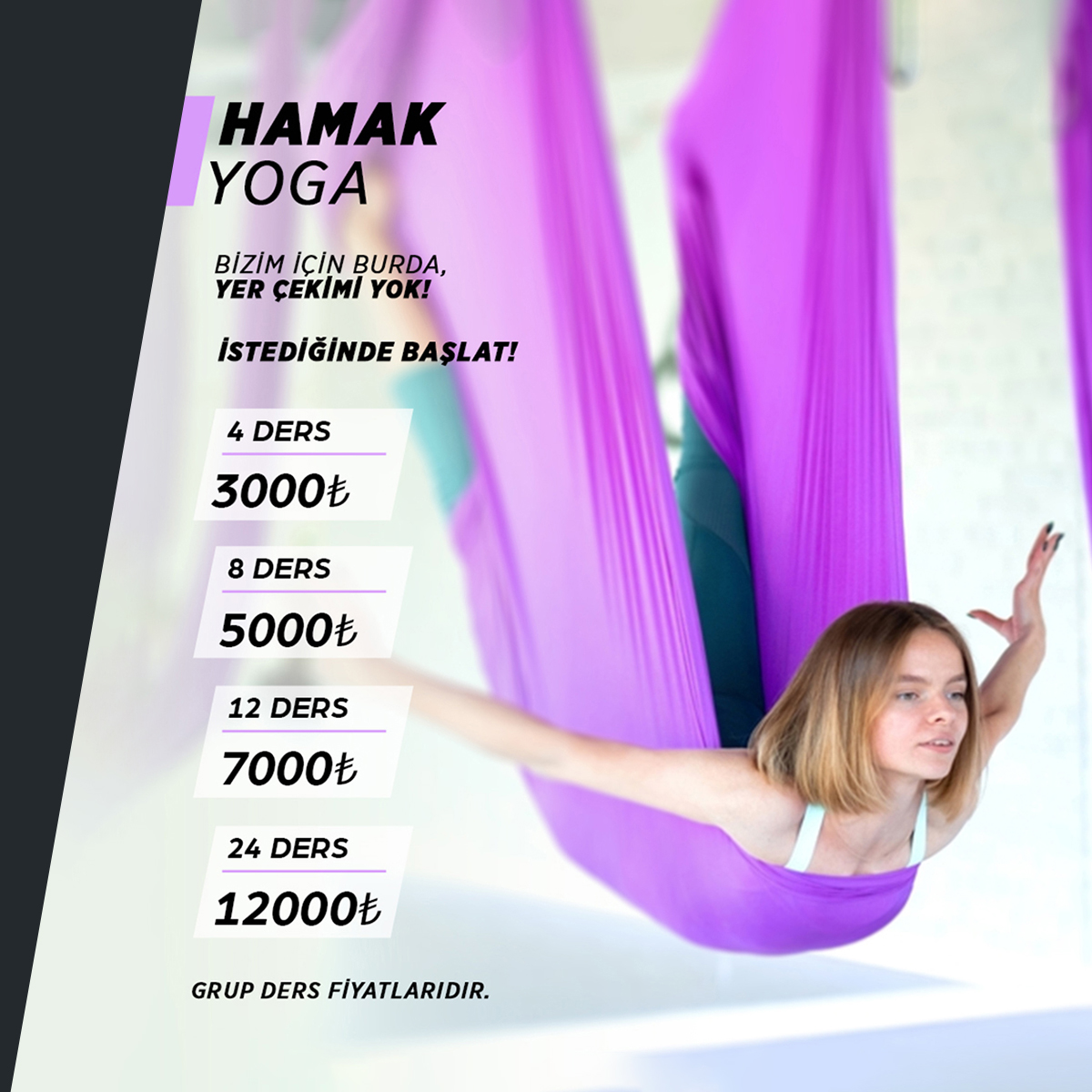 Hamak yoga (fly yoga)